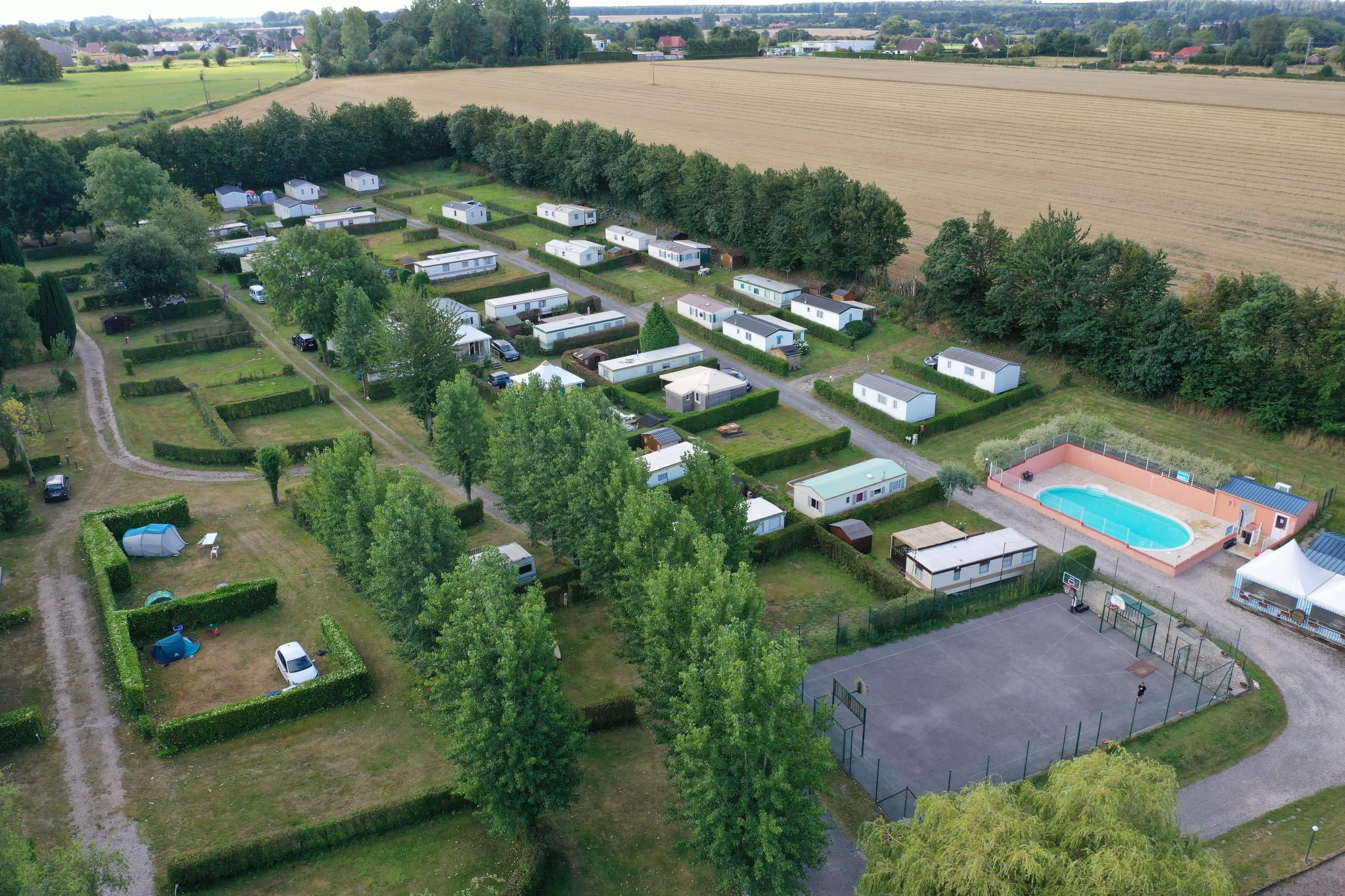 Les emplacements du camping de l’Orival